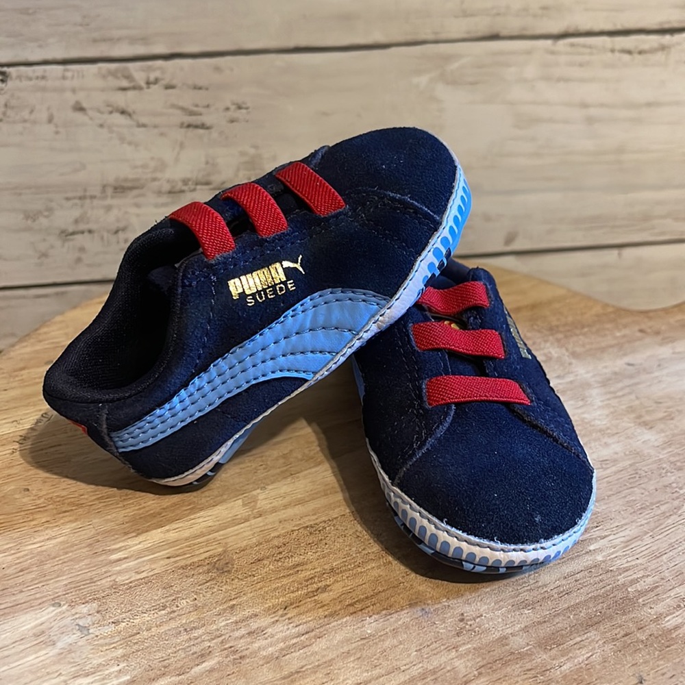 Puma Suede Superman Baby Crib Shoes (Size 3 M)